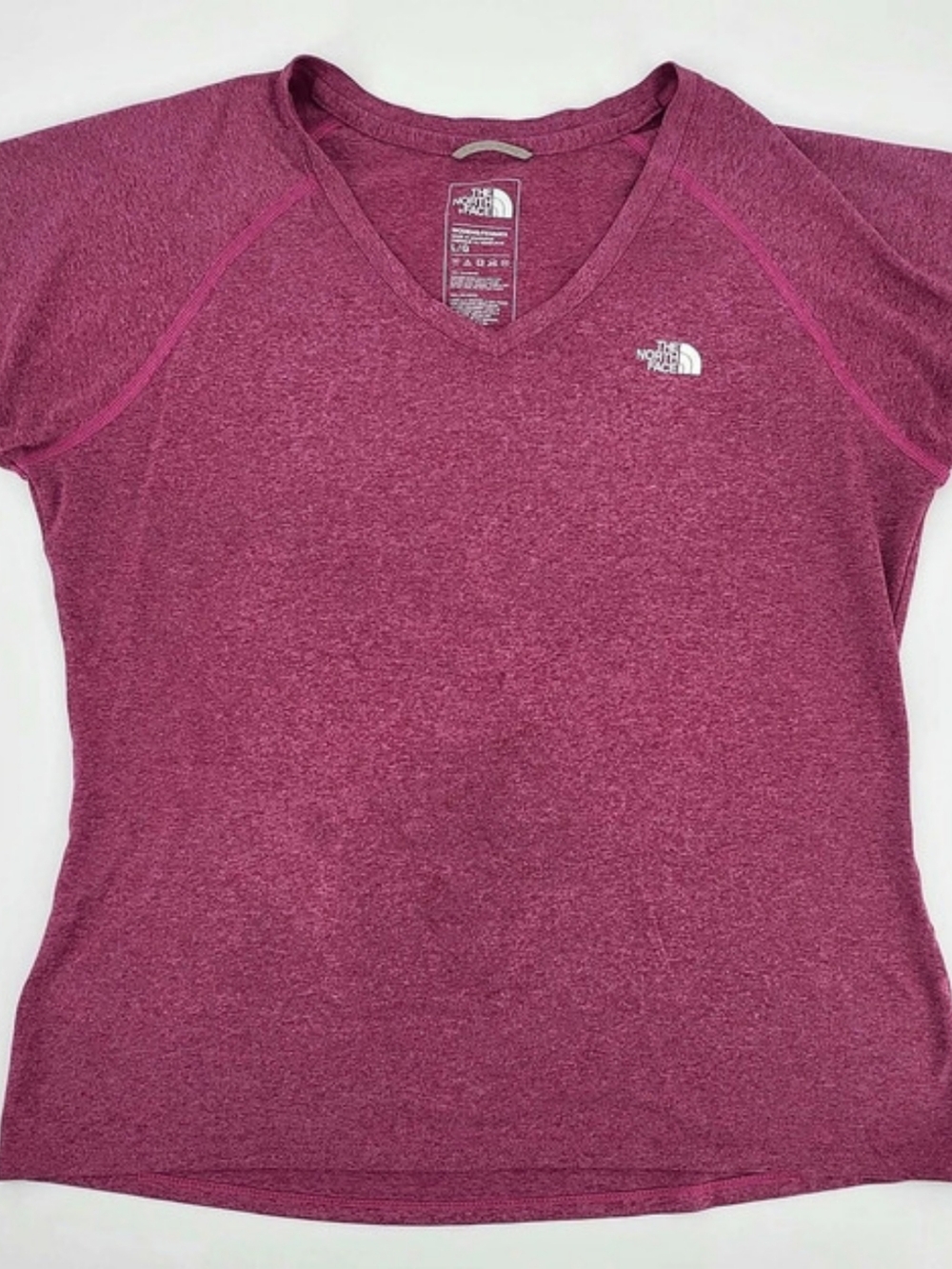 The North Face Reactor V-Neck S/S Athletic Top Pink Large